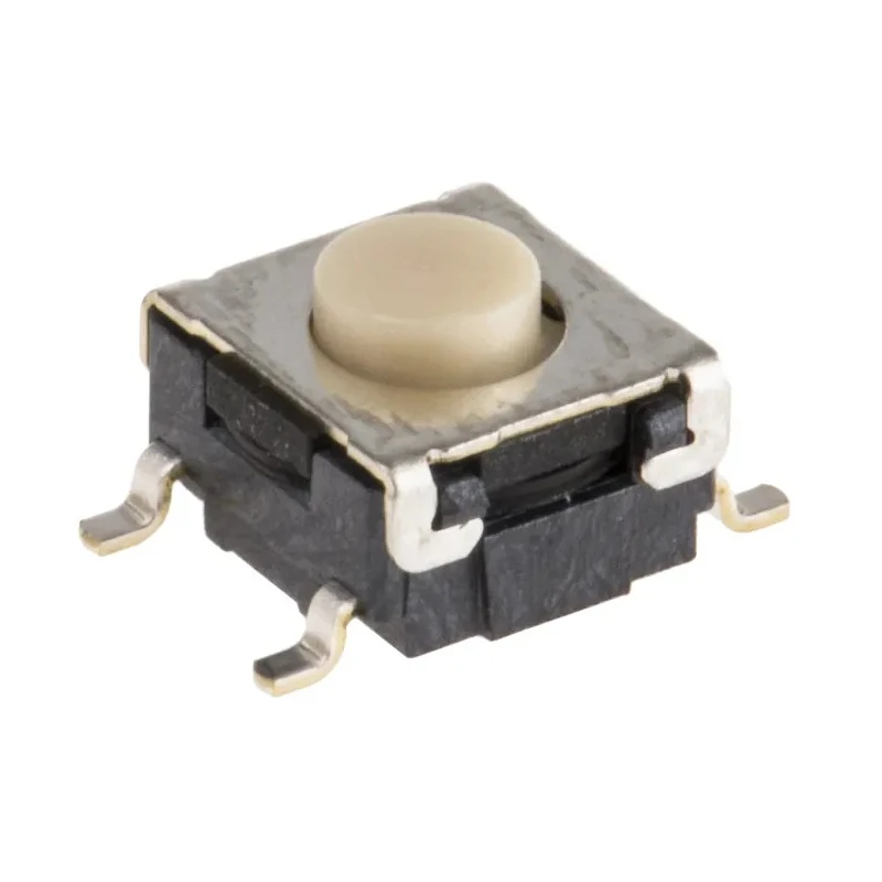 Omron Tactile Switch Button 0.8 mm Actuator Length SPST 50mA 24V DC Through Hole B3S-1000P