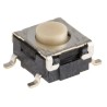 Omron Tactile Switch Button 0.8 mm Actuator Length SPST 50mA 24V DC Through Hole B3S-1000P