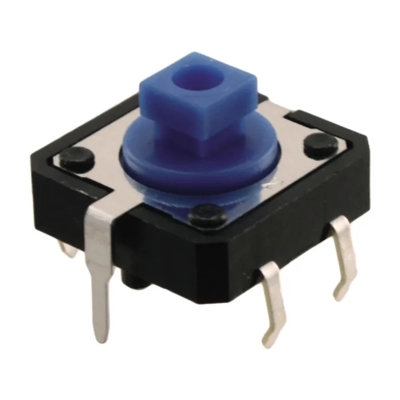 Omron Blue Tactile Switch Plunger 3 mm SPST 50mA 24 V DC Through Hole B3F-5150