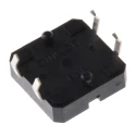 Omron Yellow Tactile Switch Plunger 0.8 mm SPST 50mA 24 V DC Through Hole B3F-4005