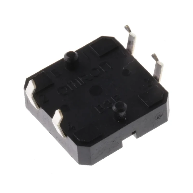 Omron Yellow Tactile Switch Plunger 0.8 mm SPST 50mA 24 V DC Through Hole B3F-4005
