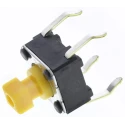 Omron IP00 Yellow Tactile Switch Plunger 3 mm SPST 50mA 24 V dc Through Hole B3F-1052