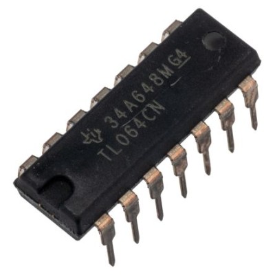 Texas Instruments Operational Amplifier JFET Input 1 MHz Bandwidth 14-Pin PDIP TL064CN