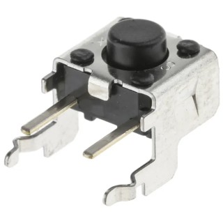Omron Black Tactile Switch Plunger 1.6 mm SPST 50mA 24 V dc Through Hole B3F-3120