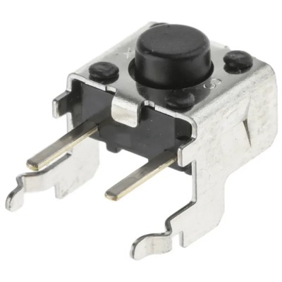 Omron Black Tactile Switch Plunger 1.6 mm SPST 50mA 24 V dc Through Hole B3F-3120