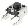 Omron Black Tactile Switch Plunger 1.6 mm SPST 50mA 24 V dc Through Hole B3F-3120