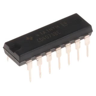 Texas Instruments 3 3-Input AND Logic Gate 14-Pin PDIP CD4073BE
