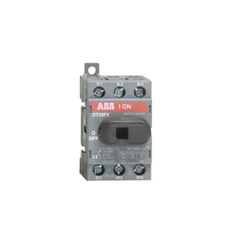 ABB 3-Pole DIN Rail Non-Fused Isolator Switch 25A 560kW IP20 OT25F3 1SCA104857R1001