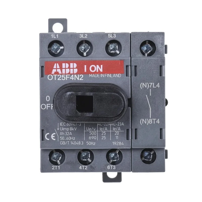 ABB 4-Pole Base Isolator Switch IP20, 25A, 560 kW OT25F4N2 1SCA104886R1001