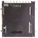Hirose 9 Way Right Angle Push-Push SD Memory Card Connector, Solder DM1AA-SF-PEJ(72)
