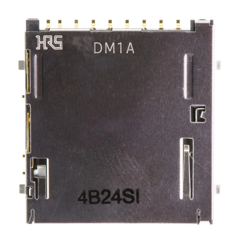 Hirose 9 Way Right Angle Push-Push SD Memory Card Connector, Solder DM1AA-SF-PEJ(72)