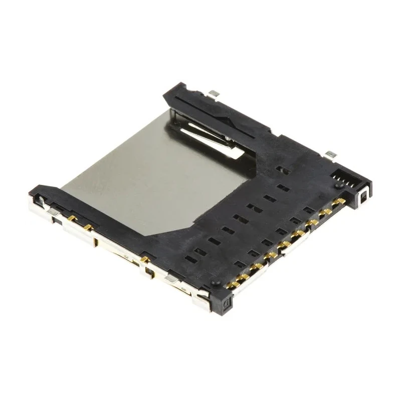Hirose 9 Way Right Angle Push-Push SD Memory Card Connector, Solder DM1AA-SF-PEJ(72)