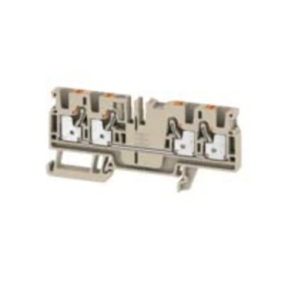 Weidmüller A Series DIN Rail Terminal Block Beige 4mm² 1-Level Push-in 2051500000