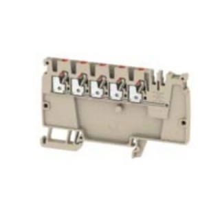 Weidmüller A Series DIN Rail Terminal Block Beige, 2.5mm² Cable CSA, 1-Level Push-in Termination, 24A, 800V 1988290000