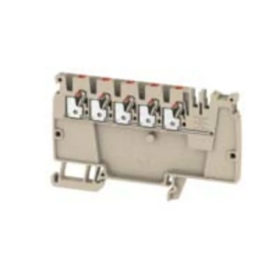 Weidmüller A Series DIN Rail Terminal Block Beige, 2.5mm² Cable CSA, 1-Level Push-in Termination, 24A, 800V 1988290000
