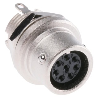Hirose Circular Connector, 8 Contacts, Panel Mount, Miniature Socket, Female, 2A, 100V, Push Pull MXR-8RA-8S(71)