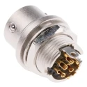Hirose Circular Connector, 8 Contacts, Panel Mount, Miniature Socket, Female, 2A, 100V, Push Pull MXR-8RA-8S(71)