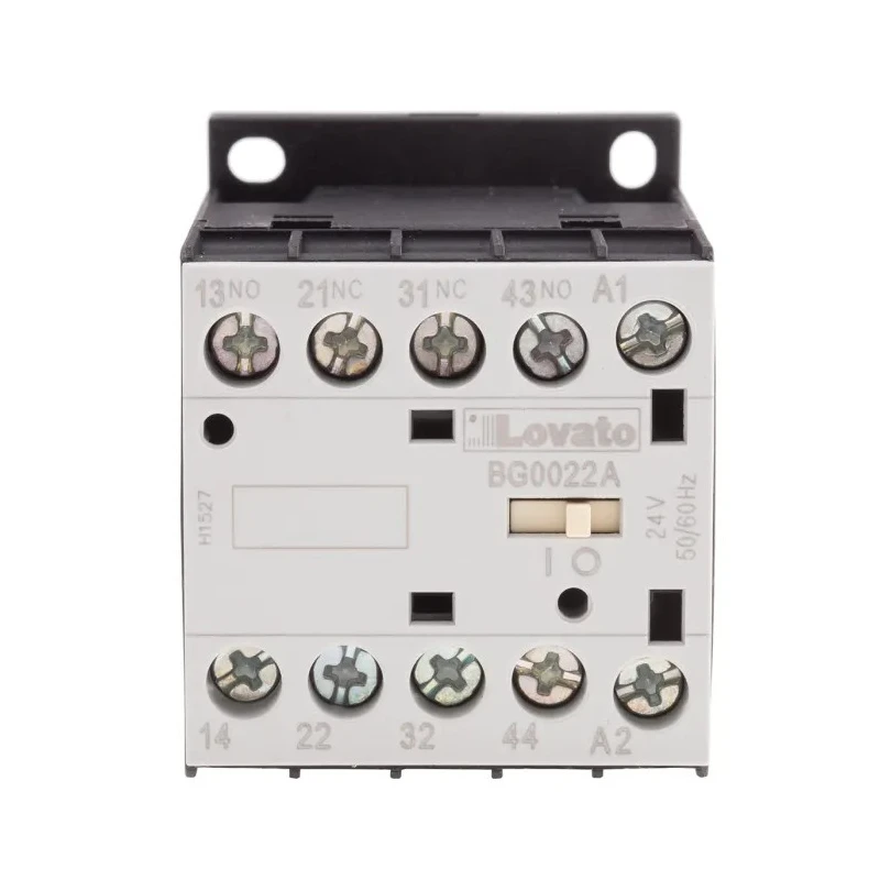 Lovato Electric BG Contactor Relay 24V AC Coil, 4-Pole, 10A, 2 NO/2 NC, 690V AC 11BG0022A024