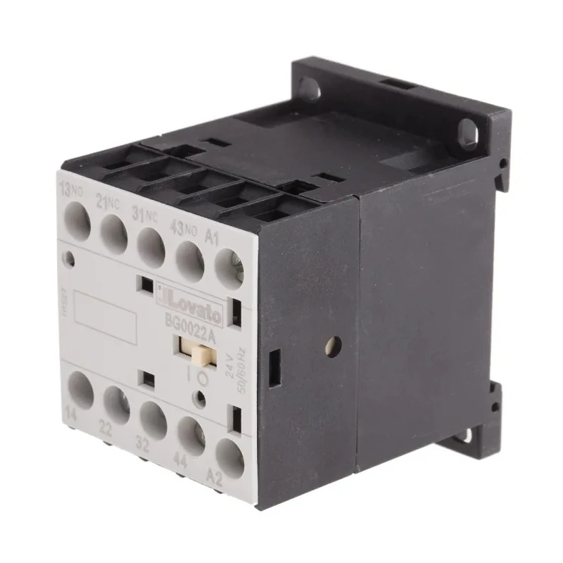 Lovato Electric BG Contactor Relay 24V AC Coil, 4-Pole, 10A, 2 NO/2 NC, 690V AC 11BG0022A024