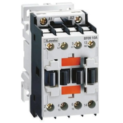 Lovato Electric 3-Pole Motor Control Contactor, Coil Voltage 110V AC, 18 A, Power Rating 7.5 kW BF1810A110