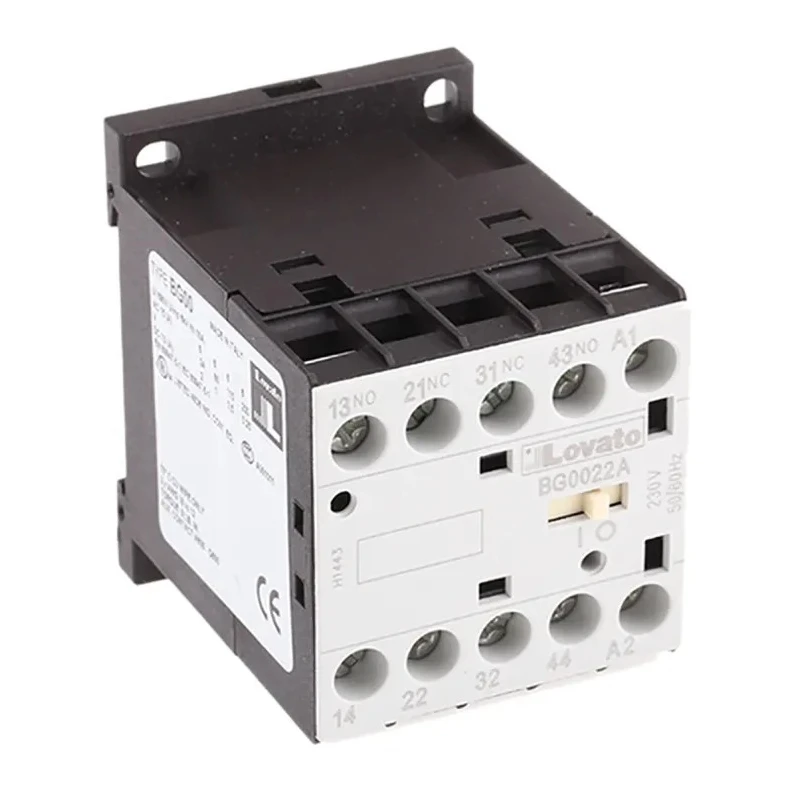 Lovato Electric BG Contactor Relay 230V AC Coil, 4-Pole, 10A, 2 NO/2 NC, 690V AC 11BG0022A230