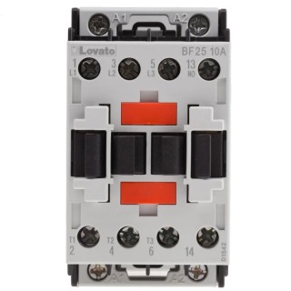 Lovato Electric 3-Pole Contactor, 400V AC Coil, 25 A, 11 kW, 3 NO Auxiliary Contacts, BF2510A400