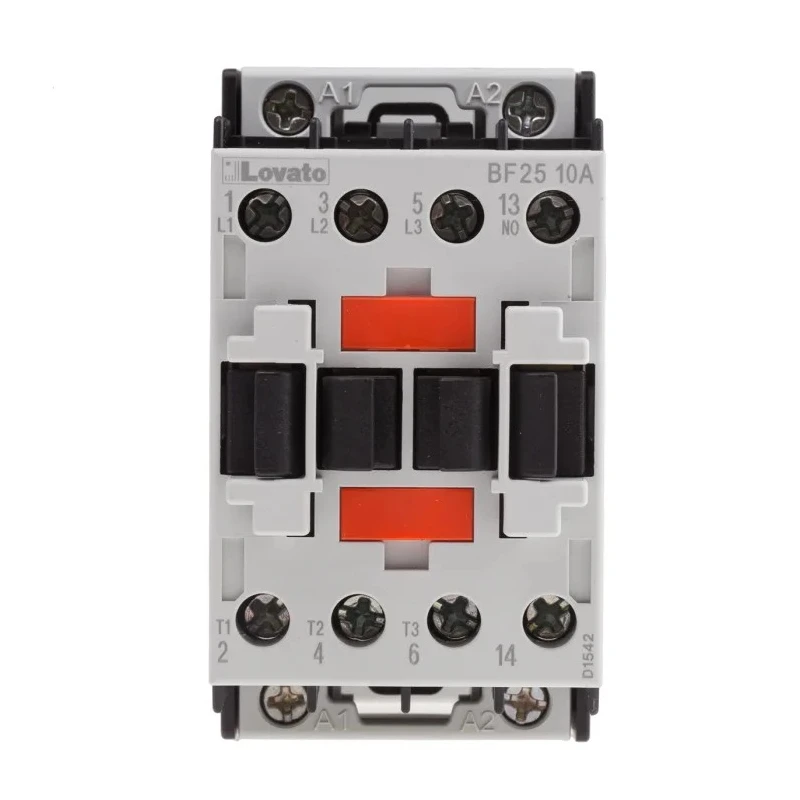 Lovato Electric 3-Pole Contactor, 400V AC Coil, 25 A, 11 kW, 3 NO Auxiliary Contacts, BF2510A400
