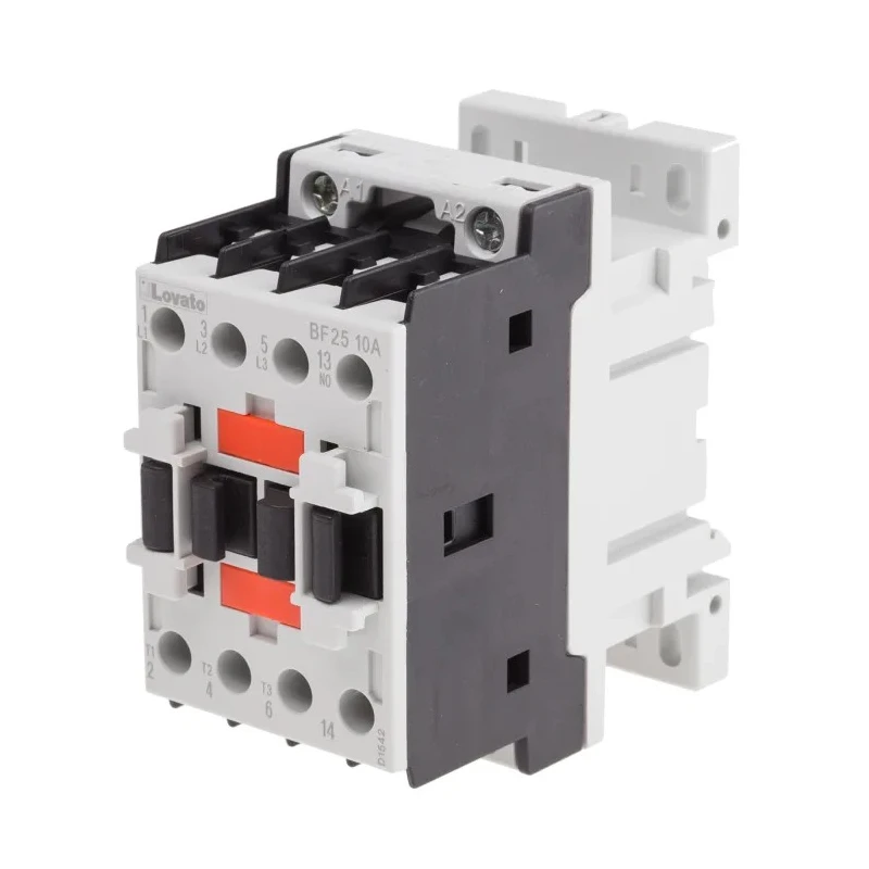 Lovato Electric 3-Pole Contactor, 400V AC Coil, 25 A, 11 kW, 3 NO Auxiliary Contacts, BF2510A400