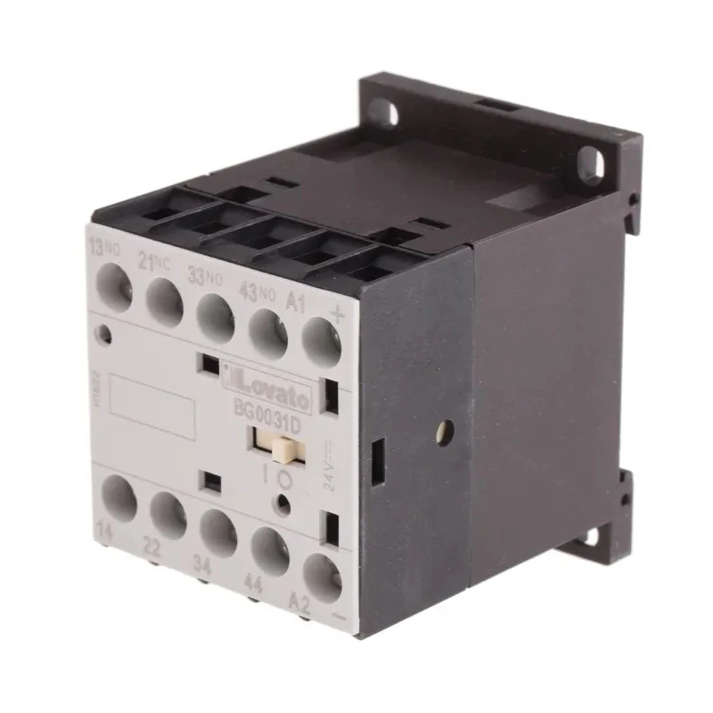 Lovato Electric BG Contactor Relay 24V dc Coil 4-Pole 10A 3 NO/1 NC 690V ac 11BG0031D024