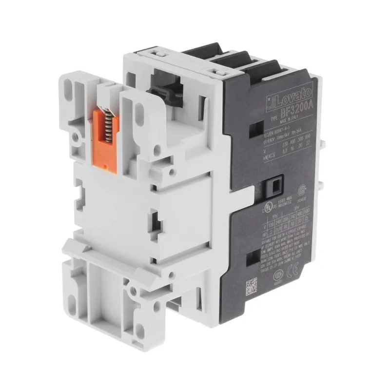 Lovato Electric Motor Control Contactor, 3-Pole, 32 A, 15 kW, 110V AC Coil, 440V AC Contact BF3200A110
