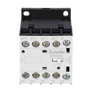 Lovato Electric BG Contactor Relay 24V AC Coil Voltage 4-Pole 10A Contact Current 3 NO 1 NC Configuration 690V 11BG0031A024