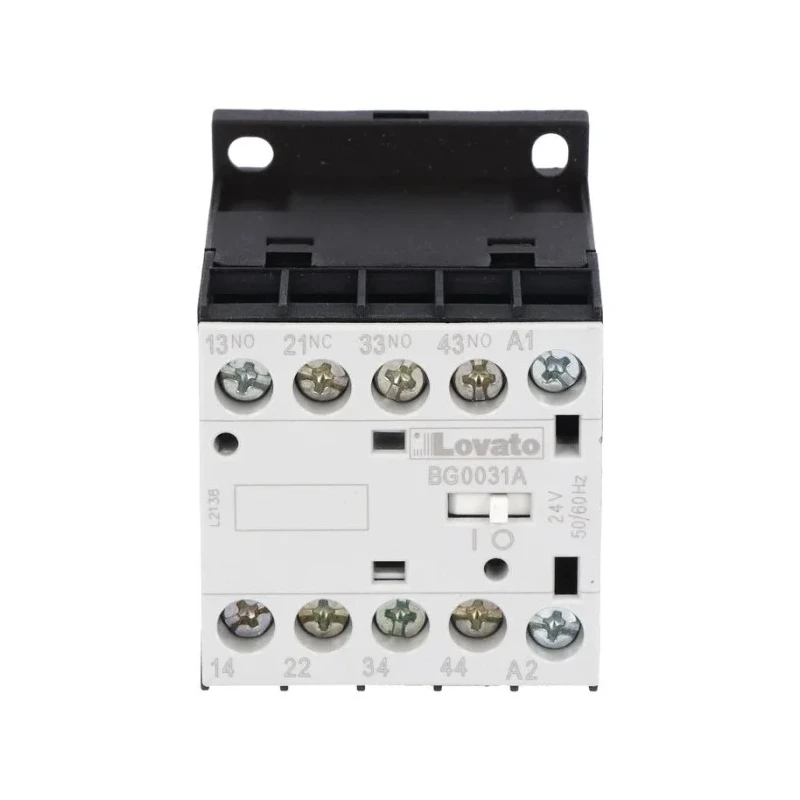 Lovato Electric BG Contactor Relay 24V AC Coil Voltage 4-Pole 10A Contact Current 3 NO 1 NC Configuration 690V 11BG0031A024