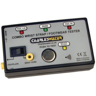Desco Europe Wrist & Foot ESD Tester 9V Mains/Battery Powered LED Display 35mΩ-750kΩ Resistance Measurement 99037
