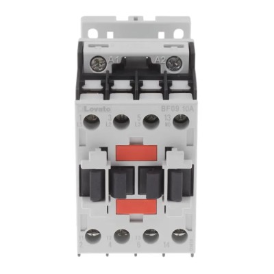 Lovato Electric BF Contactor, 3-Pole, 400V AC Coil, 9 A, 4 kW Power Rating, 3 NO Auxiliary Contacts BF0910A400
