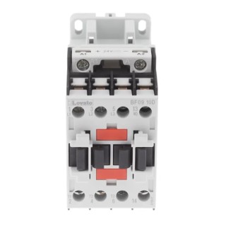 Lovato Electric BF Contactor 24V DC Coil, 3-Pole, 9A, 4.2kW, 3 NO Auxiliary Contacts, 440V AC BF0910D024