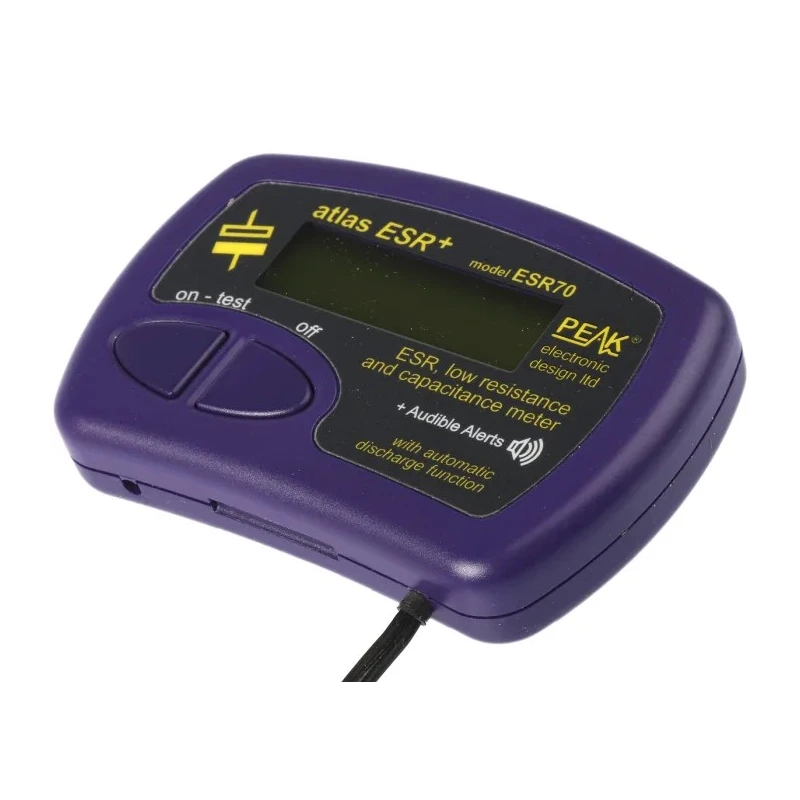 Peak Electronic Design Handheld LCR Meter 22 mF Capacitance, 4 mΩ Resistance ESR70