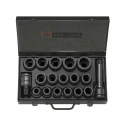 Facom 16-Piece 3/4 in Standard Impact Socket Set Chrome Molybdenum Steel Manganese Phosphate Finish NKD.500
