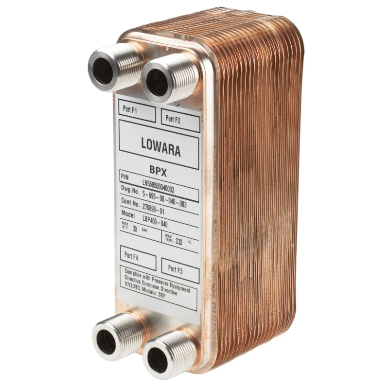 Xylem Brazed Plate Heat Exchanger with 40 Cooling Elements, Copper Radiator, 214.5 mm Height, 80.7 mm Width LN569500040003