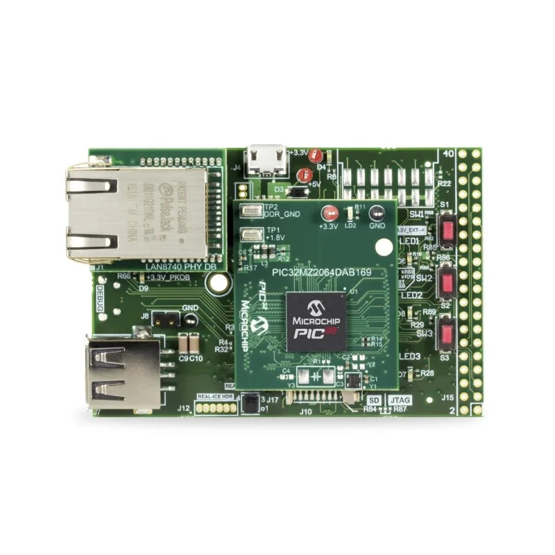 Microchip PIC32MZ Embedded Graphics Development Kit Microcontroller Development Starter Kit with USB Interface DM320010