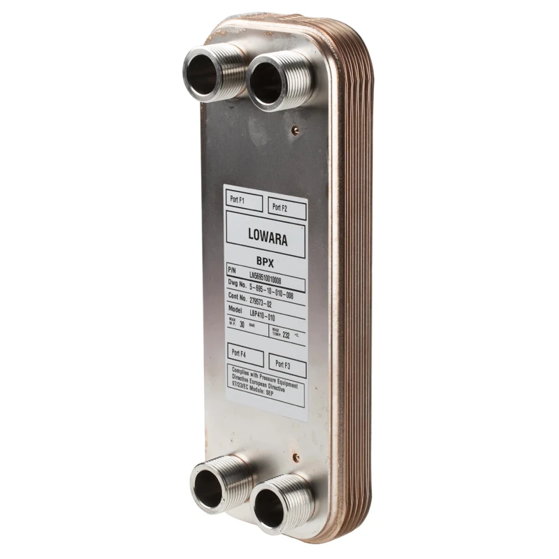 Xylem Liquid Heat Exchanger Brazed Plate 10 Cooling Elements Copper Radiator Silver Finish LN569510010008