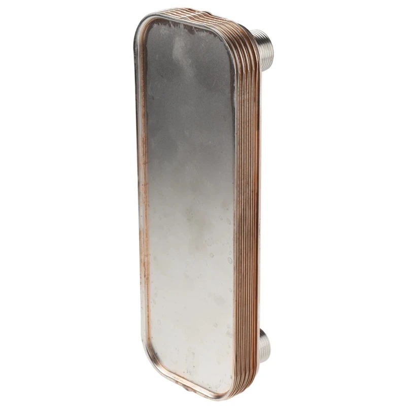 Xylem Liquid Heat Exchanger Brazed Plate 10 Cooling Elements Copper Radiator Silver Finish LN569510010008