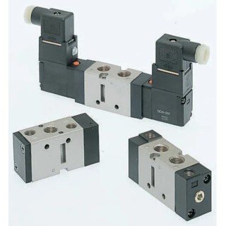 SMC Pneumatic Solenoid Valve Pilot Rc Series VFA3000 Zinc Alloy Body 5 Ports 0.9 Mpa Maximum Operating Pressure 