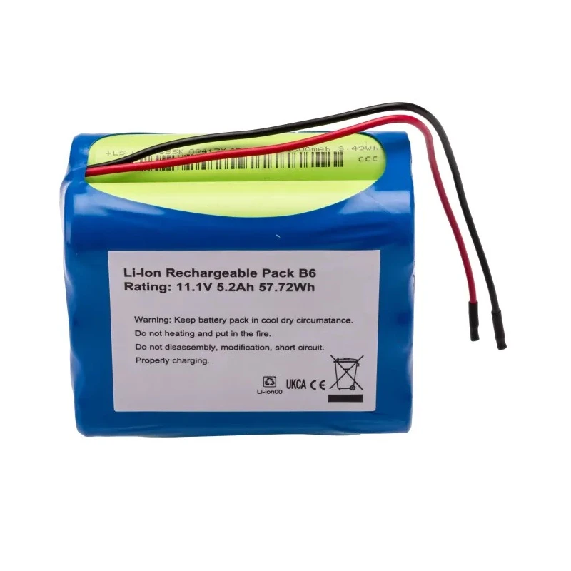 Ansmann 11.1 V Lithium-ion Rechargeable Battery Pack 5.2 Ah 6-Cell Wire Lead 144-9414