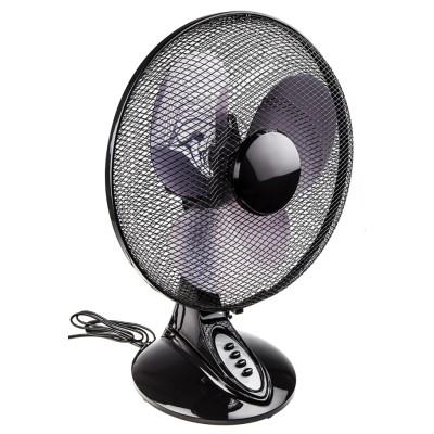 RS PRO 400 mm Blade Diameter Desk Fan 3 Speed 230V Type C EU Plug 144-9672