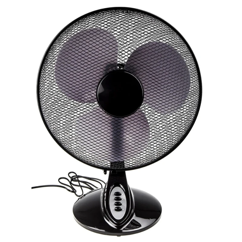 RS PRO 400 mm blade diameter Black Desk Fan 3 Speed 230V Type G Plug 144-9671
