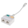 RS PRO 2 Port RJ45 Shielded T-Adapter Cat5 Ethernet Connector Shielded 150mm Extension RJ45 RJ45