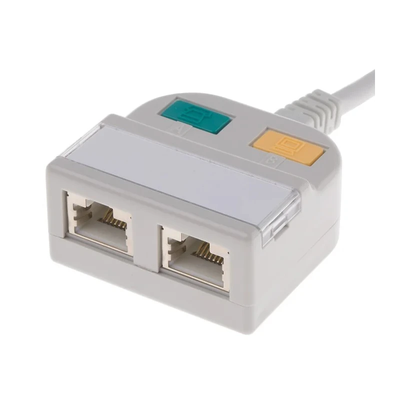 RS PRO 2 Port RJ45 Shielded T-Adapter Cat5 Ethernet Connector Shielded 150mm Extension RJ45 RJ45