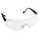 North OP-TEMA Safety Glasses, Abrasion Resistant, Clear Lens, Black Nylon Frame 1000016