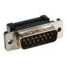 TE Connectivity Amplimite HDF-20 15 Way Right Angle 2.76 mm Pitch Cable D-Sub Connector Male 1658613-3