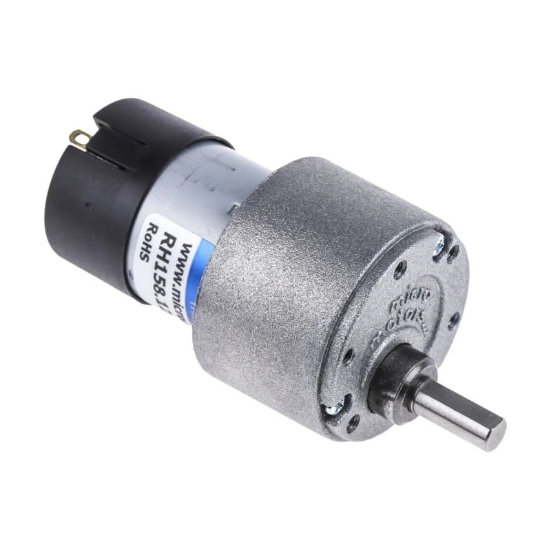 Micromotors Geared DC Geared Motor 12V dc 8W 210rpm 20 Ncm Torque Steel Shaft 6mm RH158-12-30